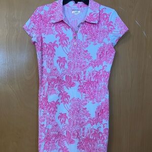 Lilly Pulitzer Luxletic Pink and White Tee